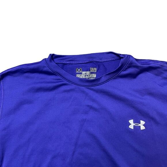 UNDER ARMOUR Coldgear Crewneck Long Sleeve Base Layer Shirt Purple Size Large - Picture 3 of 6